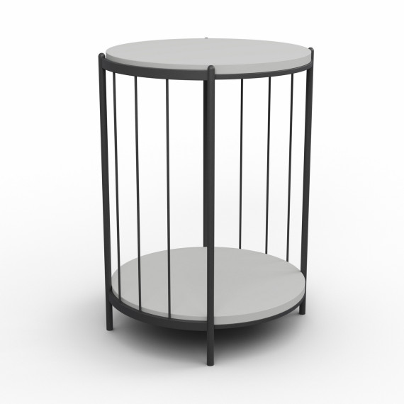 ჟურნალის მაგიდა HOBEL SUNNY METAL BLACK/ GREY 5502Y (1)