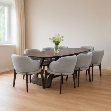 столовый гарнитур IVORIE ALETA 3377/1393 1+8 NATURAL WALNUT