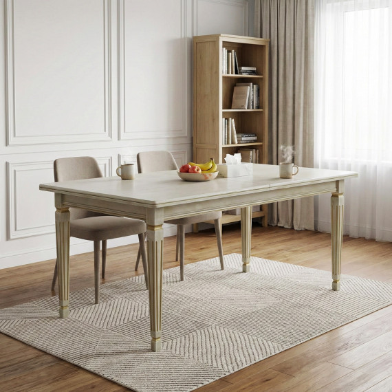 სასადილო მაგიდა HOBEL 10A DT (90X160X200) ANTIK GOLD (1)