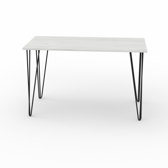 სასადილო მაგიდა HOBEL G-01-T MTAL BLACK/ANTIK BEYAZ-G (1)