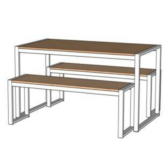 სასადილო მაგიდა OEM METAL COMBY G43