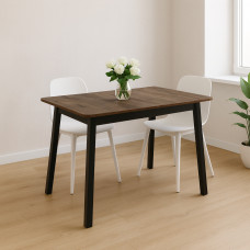 dining table MAMADOMA TIRK RADIAL-110, РАЗДВИЖНОЙ 110(142)X70, ДУБ ВЕЛЛИНГТОН/ЧЕРНЫЙ,1 (УПАК.) (1)