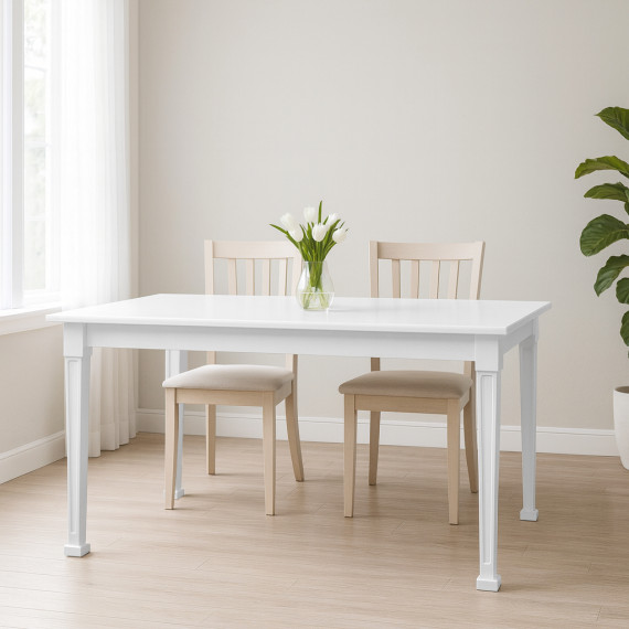 სასადილო მაგიდა HOBEL X63 DT (90X160X200) WHITE (1)