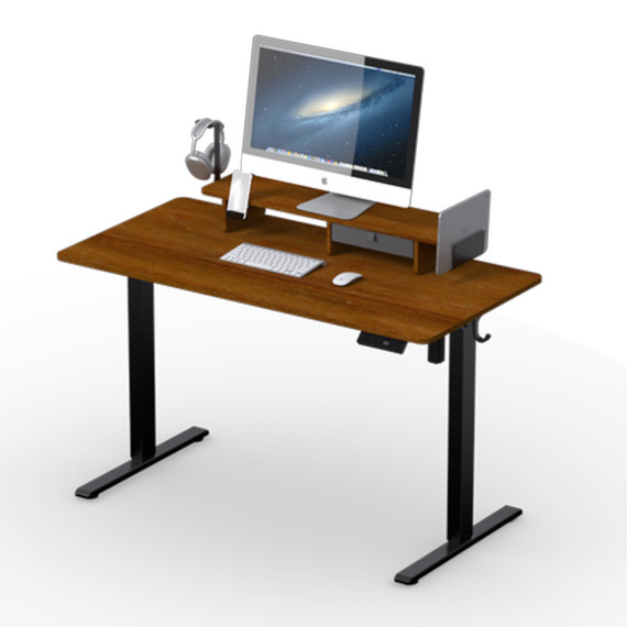 gaming pc desk KINGSMITH ETSFI21 ANTIQUE WOOD