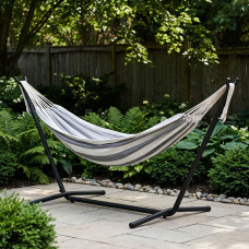 ჰამაკი KOOPMAN 110X220CM GREY/WHITE 2