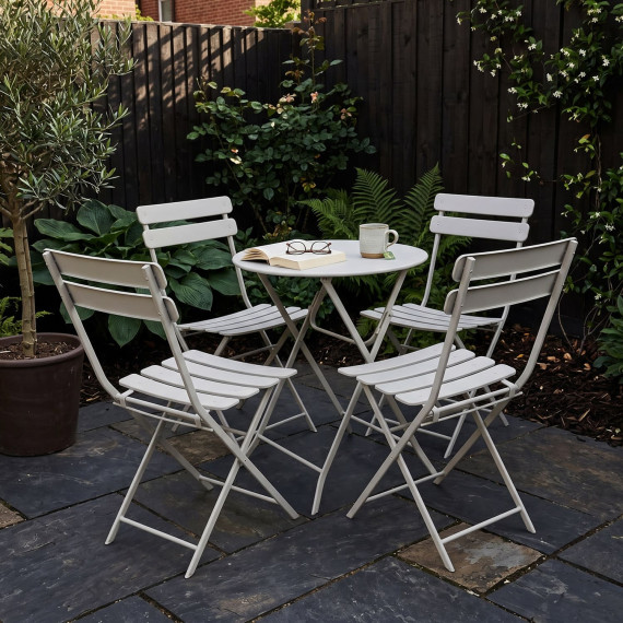 ბაღის გარნიტური KOOPMAN GARDEN FURNITURE 1+4 WHITE