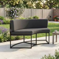 ბაღის გარნიტური HOBEL LAGOON SOFA ROUND METAL BLACK/GREY (1)