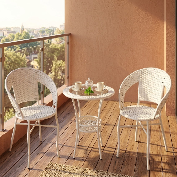 ბაღის გარნიტური GOODS PE-001 LIGHT BEIGE