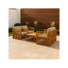 garden set HOBEL REEF 1+2+1+1 WOOD TIK/DARK GREY (4)