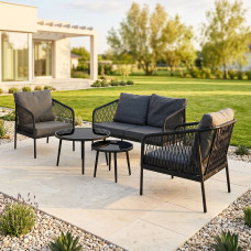 ბაღის გარნიტური KOOPMAN STEEL 5PCS GRE