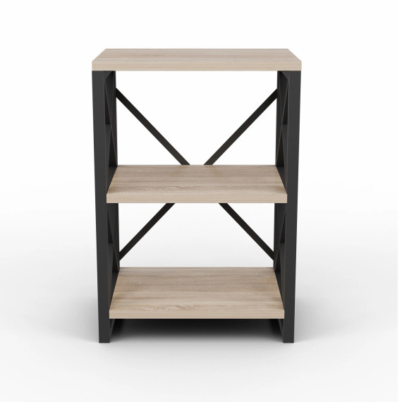 წიგნის კარადა და თარო HOBEL LOFT-SH-139-S BLACK/ 3025 (1)