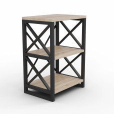 წიგნის კარადა და თარო HOBEL LOFT-SH-139-S BLACK/ 3025 (1)