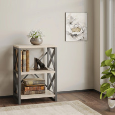 წიგნის კარადა და თარო HOBEL LOFT-SH-139-S BLACK/ 3025 (1)