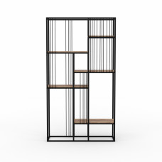 წიგნის კარადა და თარო HOBEL LANFEN 100 BLACK METAL/ K004 (1)