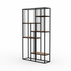 წიგნის კარადა და თარო HOBEL LANFEN 100 BLACK METAL/ K004 (1)