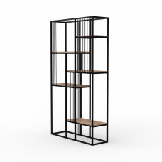 წიგნის კარადა და თარო HOBEL LANFEN 100 BLACK METAL/ K004 (1)