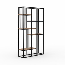 წიგნის კარადა და თარო HOBEL LANFEN 100 BLACK METAL/ K004 (1)