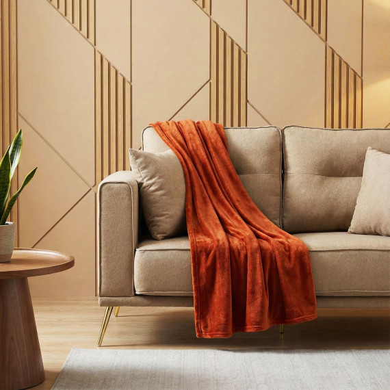 პლედი KOOPMAN 125X150CM FLEECE OCHRE (232555)