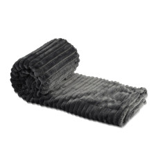 plaid RESTFUL WELLSOFT LINE 115X155 DARK GREY