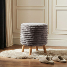 stool & pouf HOBEL SONYA ROUND MEGA TAUPE/GREY BUK 7 (1)