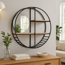 полка HOBEL BROMELIA MIRROR METAL BLACK/K349 (1)