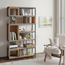 წიგნის კარადა და თარო HOBEL LANFEN M124 METAL BLACK/K004 (1)