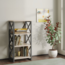 წიგნის კარადა და თარო HOBEL LOFT-SH-139-M BLACK/ 3025 (1)