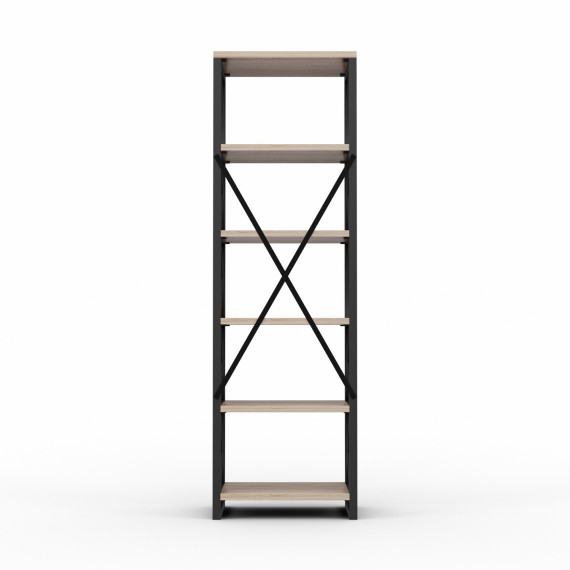 წიგნის კარადა და თარო HOBEL LOFT-SH-139-L BLACK/ 3025 (1)