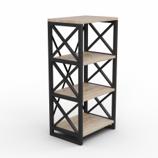 книжный шкаф и стеллаж HOBEL LOFT-SH-139-M BLACK/ 3025 (1)