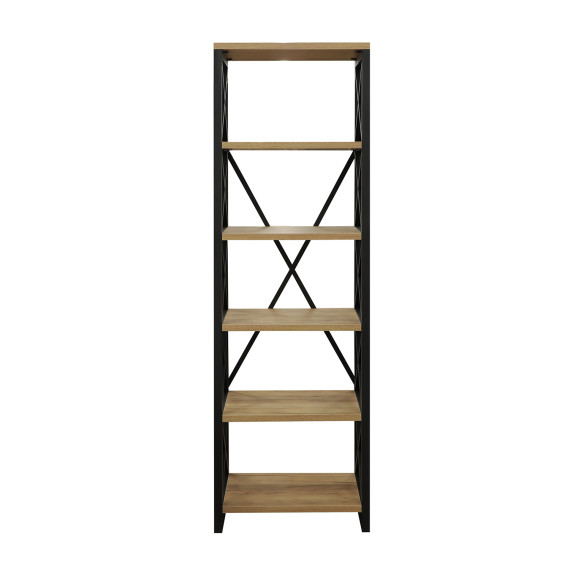 წიგნის კარადა და თარო HOBEL LOFT-SH-139-L BLACK/ K003 (1)