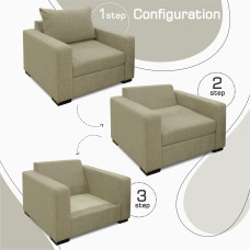 armchair HOBEL ANGEL 1 BUKLE BEIGE /BENORRY 1002 (1)