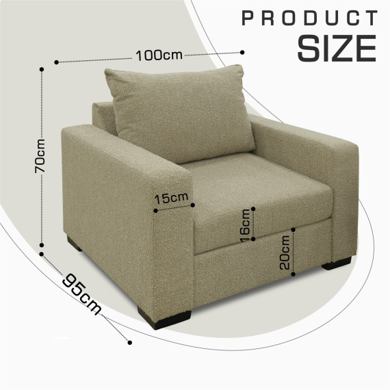 სავარძელი HOBEL ANGEL 1 BUKLE BEIGE /BENORRY 1002 (1)