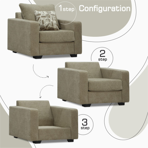 დივანი HOBEL ANGEL 1 LIGHT BROWN AMAZON 2 / GANZA 1009 (1)