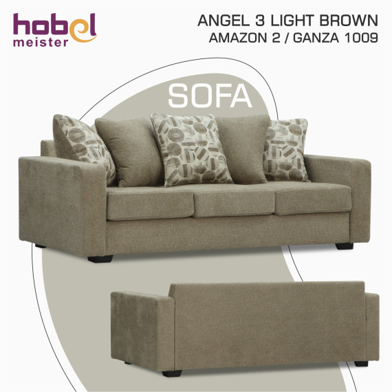 დივანი HOBEL ANGEL 3 LIGHT BROWN AMAZON 2 / GANZA 1009 (1)