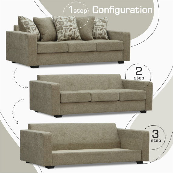 დივანი HOBEL ANGEL 3 LIGHT BROWN AMAZON 2 / GANZA 1009 (1)