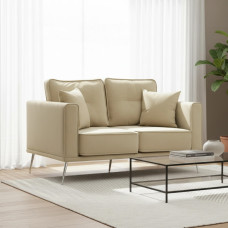 sofa HOBEL ARMANDO 2 STR CHROM 20SM/CREAM LEONARDO 3 (1)