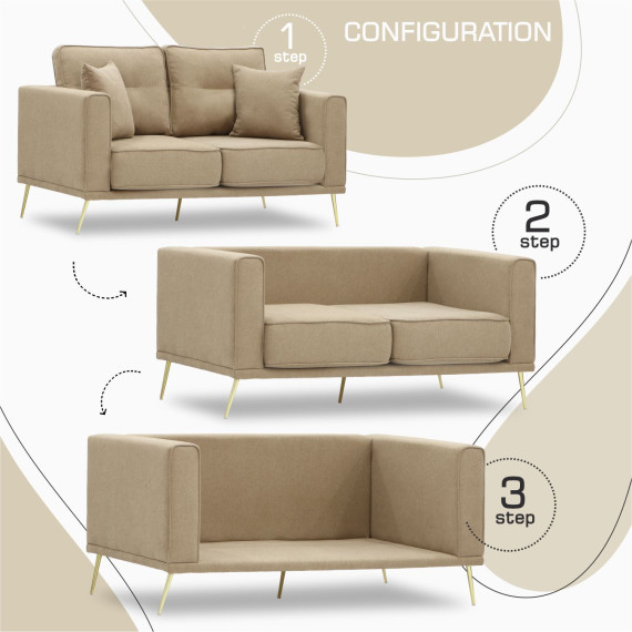 დივანი HOBEL ARMANDO 2 STR GOLD 18SM/BEIGE SCANDI 4 (1)