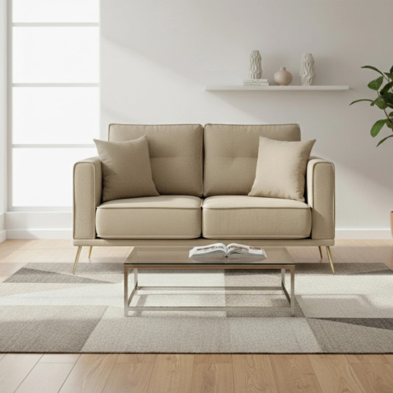 დივანი HOBEL ARMANDO 2 STR GOLD 20SM/BEIGE SCANDI 4 (1)