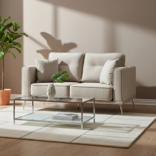 диван HOBEL ARMANDO 2 STR GOLD 20SM/CAPPUCCINO LEONARDO 4 (1)