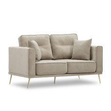 диван HOBEL ARMANDO 2 STR GOLD 20SM/CAPPUCCINO LEONARDO 4 (1)