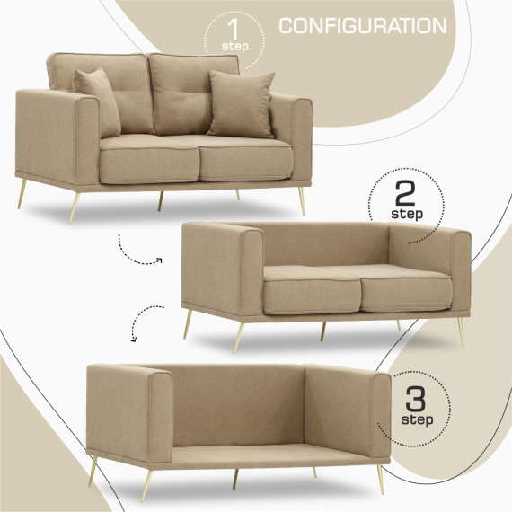 დივანი HOBEL ARMANDO 2 STR GOLD 20SM/BEIGE SCANDI 4 (1)