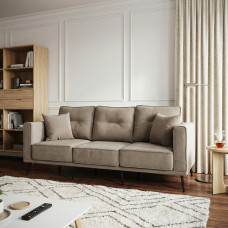 диван HOBEL ARMANDO 3 STR BLACK 20/ CAPPUCCINO LEONARDO 5 (1)