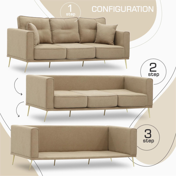 დივანი HOBEL ARMANDO 3 STR GOLD 20SM/BEIGE SCANDI 4 (1)