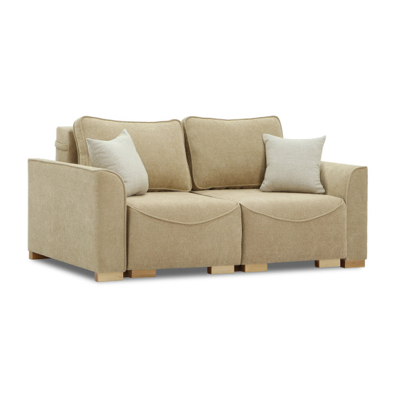 დივანი HOBEL BELONA 2 STR LIGHT BROWN BONCUK 6/CREAM INFINITY 103 (5)