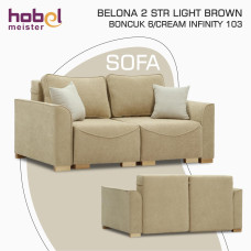 დივანი HOBEL BELONA 2 STR LIGHT BROWN BONCUK 6/CREAM INFINITY 103 (5)