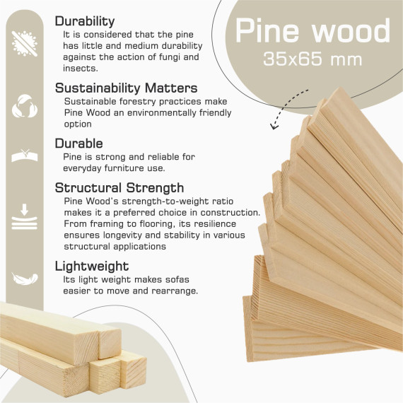 დივანი HOBEL BIG-BEN BEIGE LEONARDO 03/ DARK BROWN LEONARDO 06 L (2)