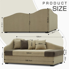 sofa HOBEL BIG-BEN BEIGE LEONARDO 03/ DARK BROWN LEONARDO 06 L (2)