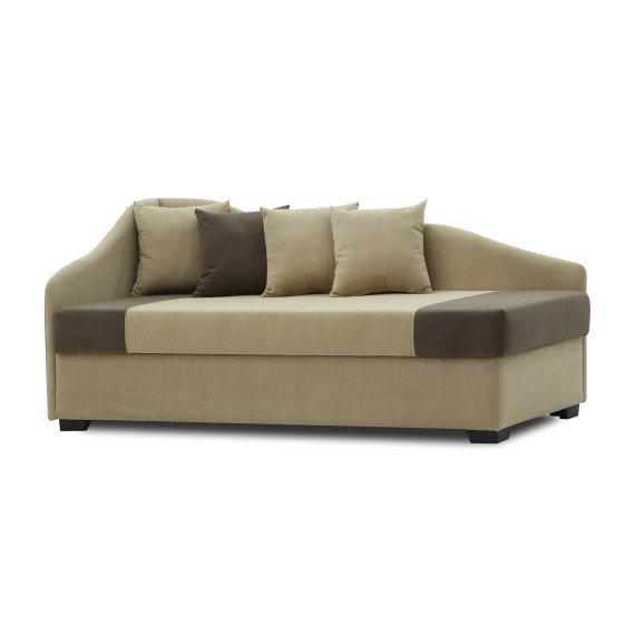 დივანი HOBEL BIG-BEN BEIGE LEONARDO 03/ DARK BROWN LEONARDO 06 L (2)