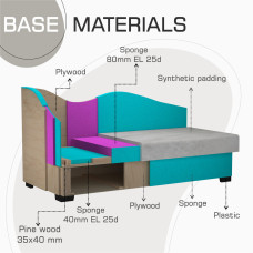 sofa HOBEL BIG-BEN CAPPUCCINO JAGUAR 6/ CREAM JAGUAR 3 L (2)