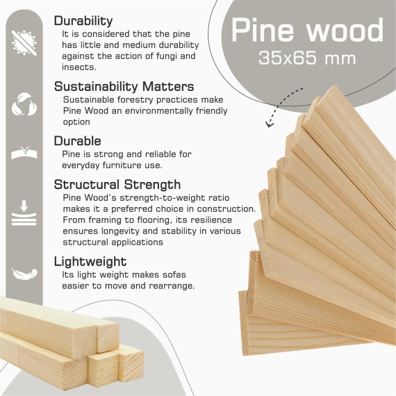 დივანი HOBEL BIG-BEN CAPPUCCINO JAGUAR 6/ CREAM JAGUAR 3 L (2)